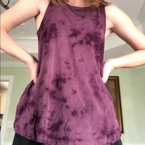 Dark Purple Tie Dye Tank